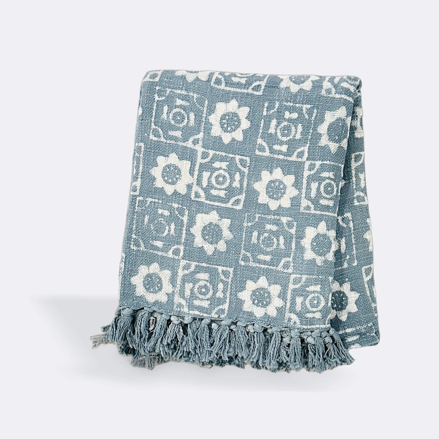 Geometric Garden Throw Blanket - DewDropHues