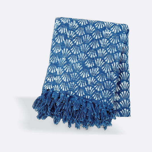 Seashell Symphony Throw Blanket - DewDropHues