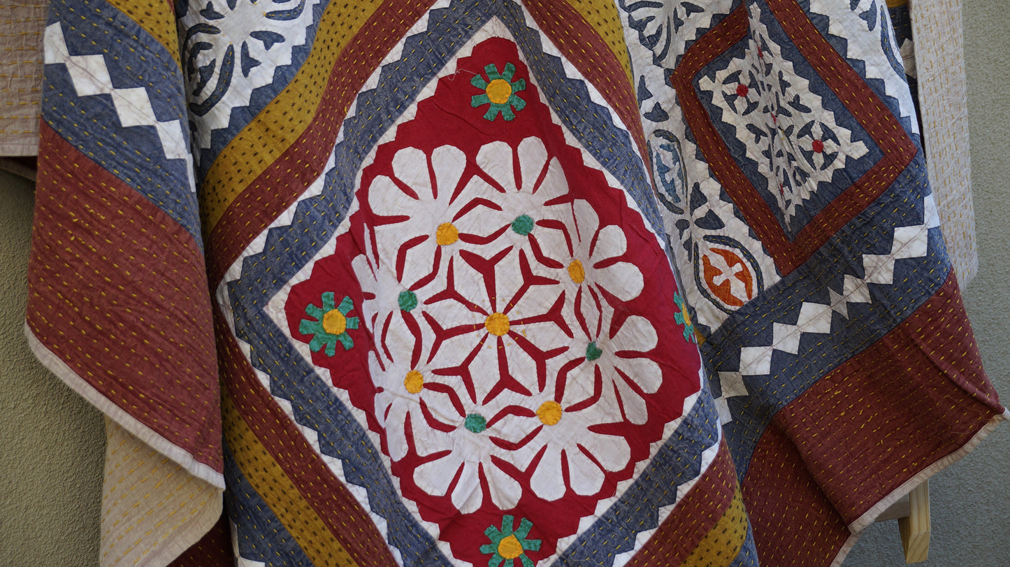 Patchwork Poetry Kantha Quilt