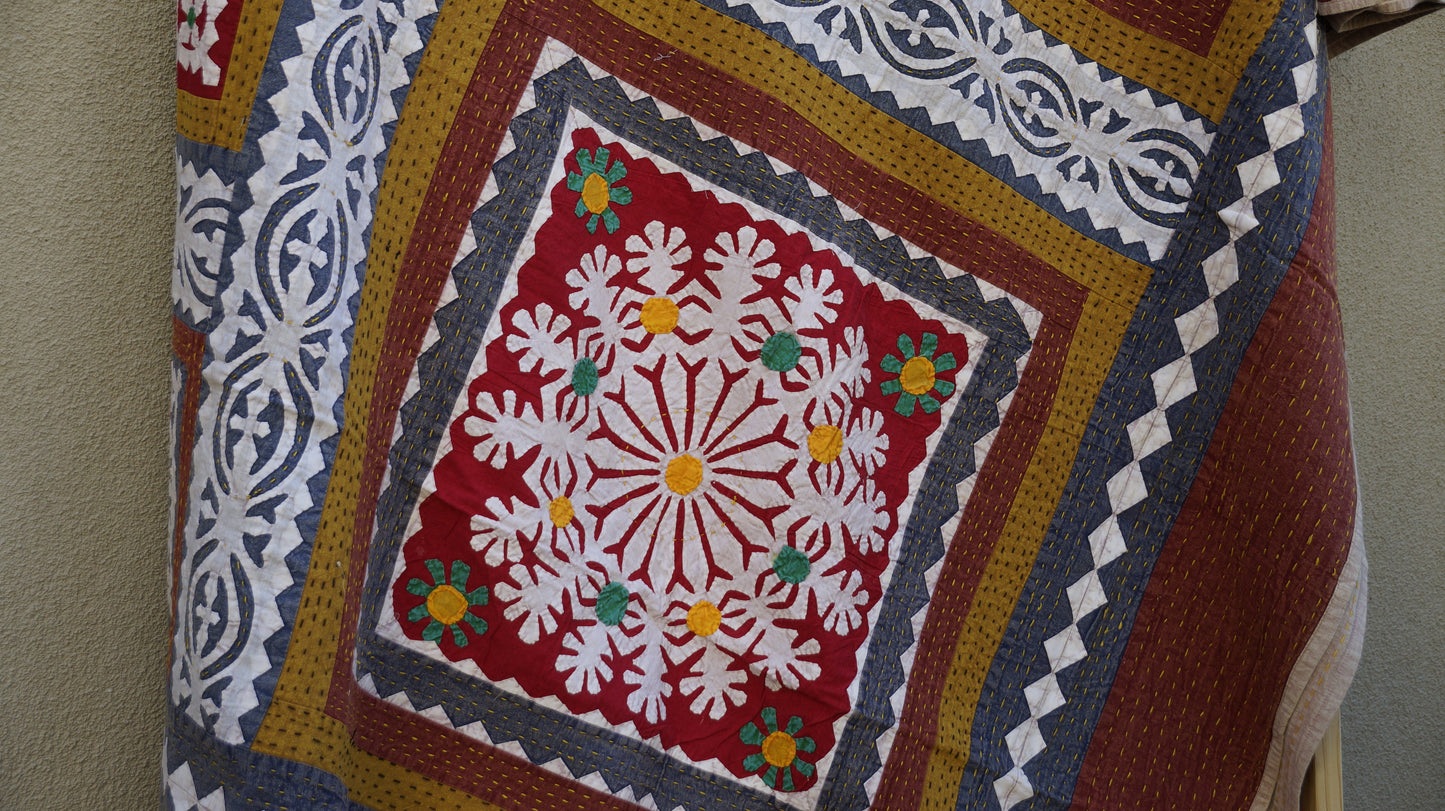 Patchwork Poetry Kantha Quilt