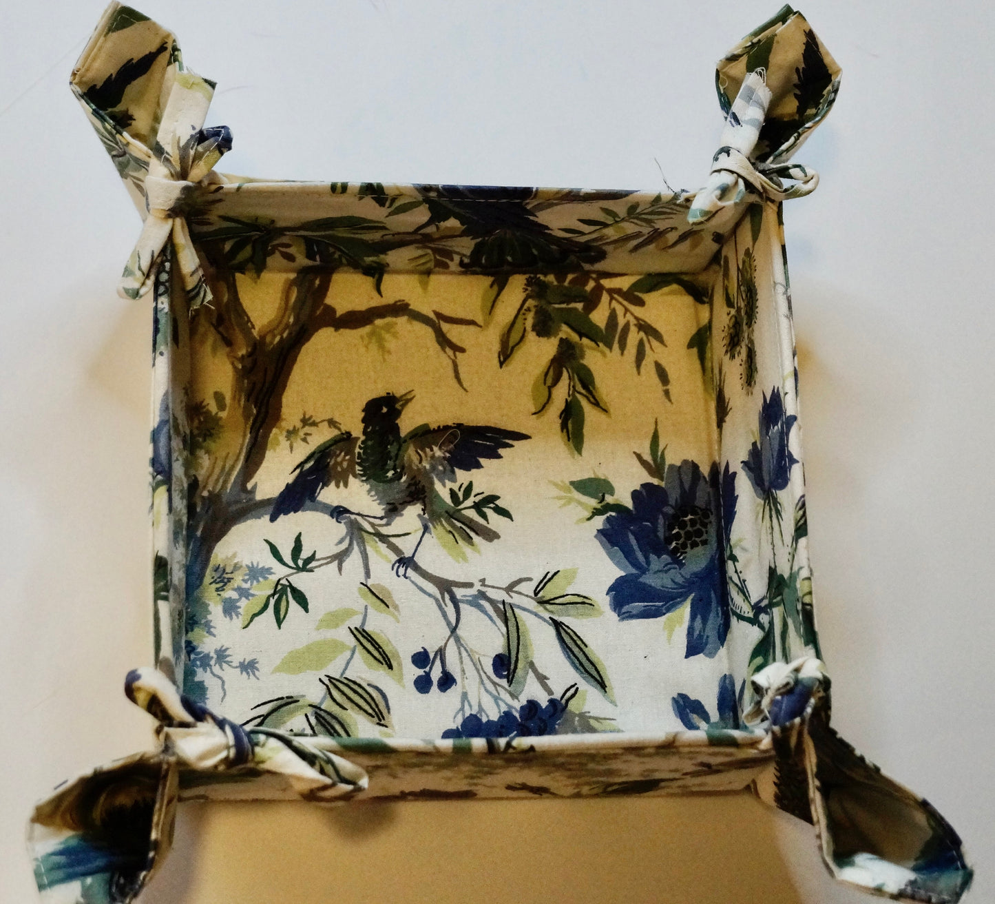 Bluebird’s Nest Fabric Tie Basket