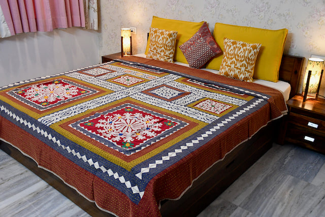 Patchwork Poetry Kantha Quilt