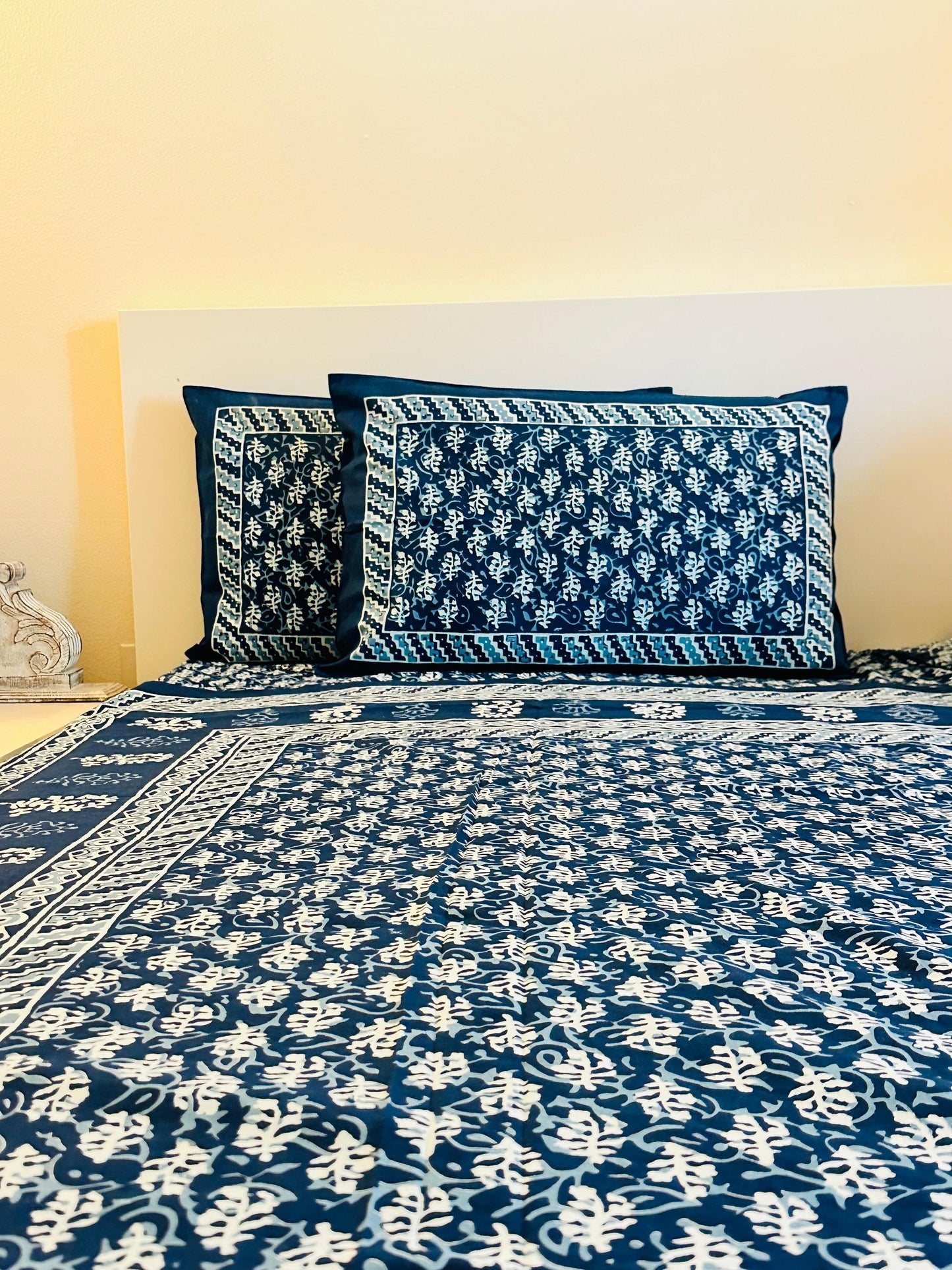 Bagru Print Bedsheet Set - DewDropHues