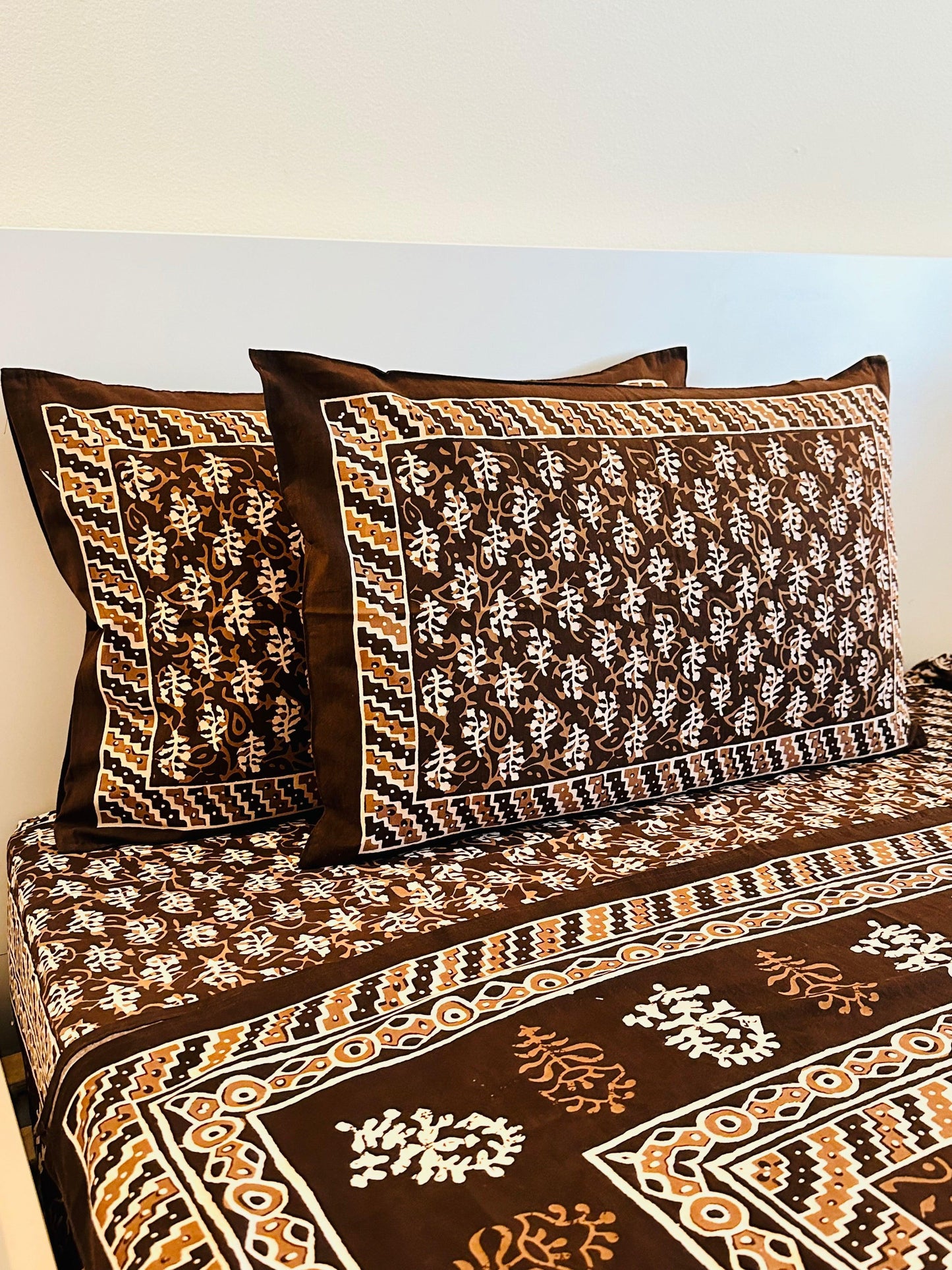 Bagru Print Bedsheet Set - DewDropHues