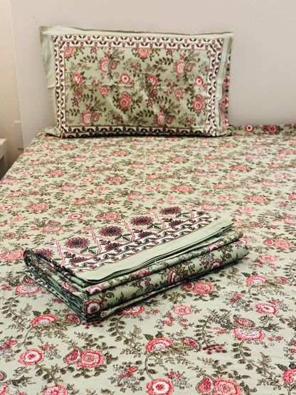 Floral Kaleidoscope Bedsheet Set