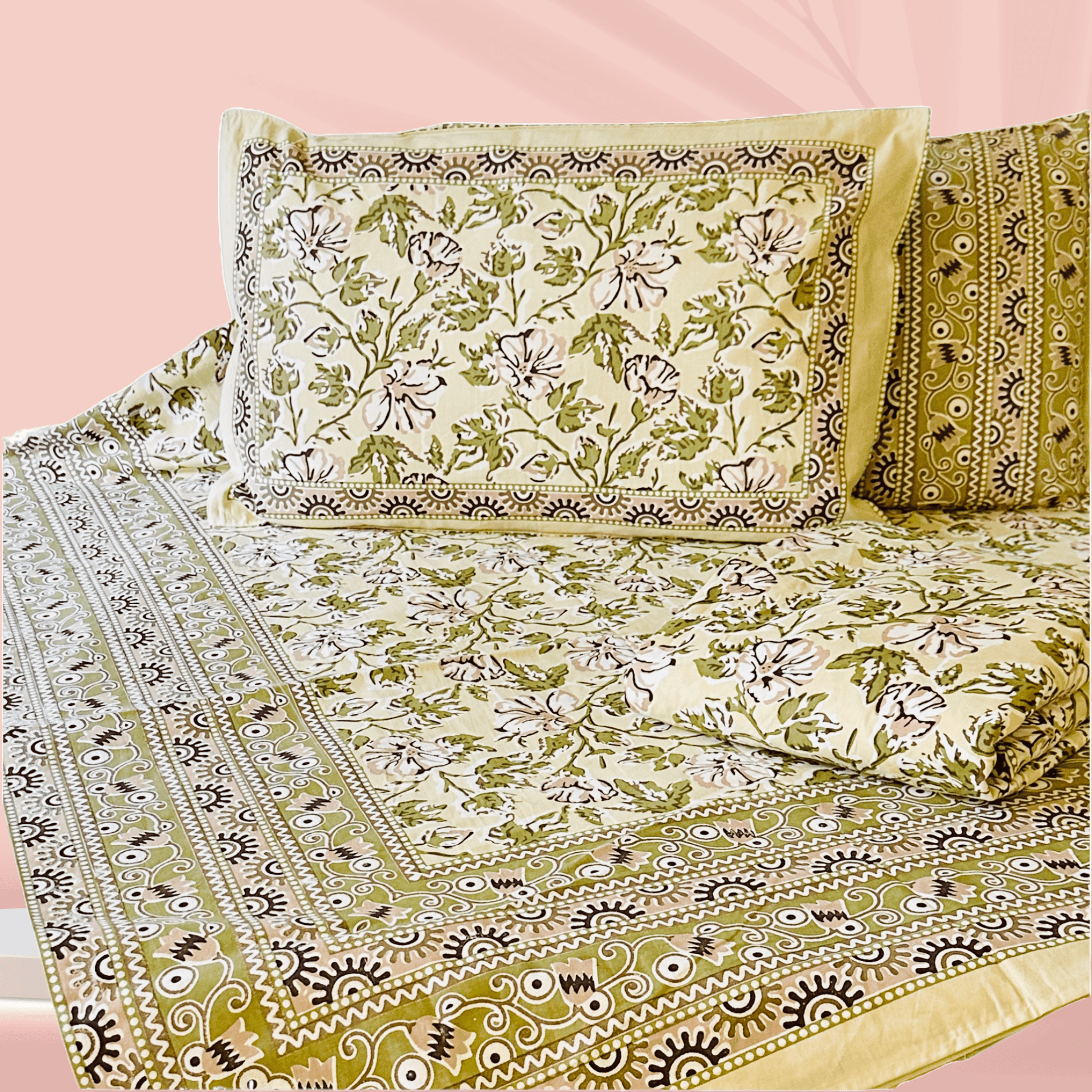 Nocturnal Floral Bedsheet Set - DewDropHues