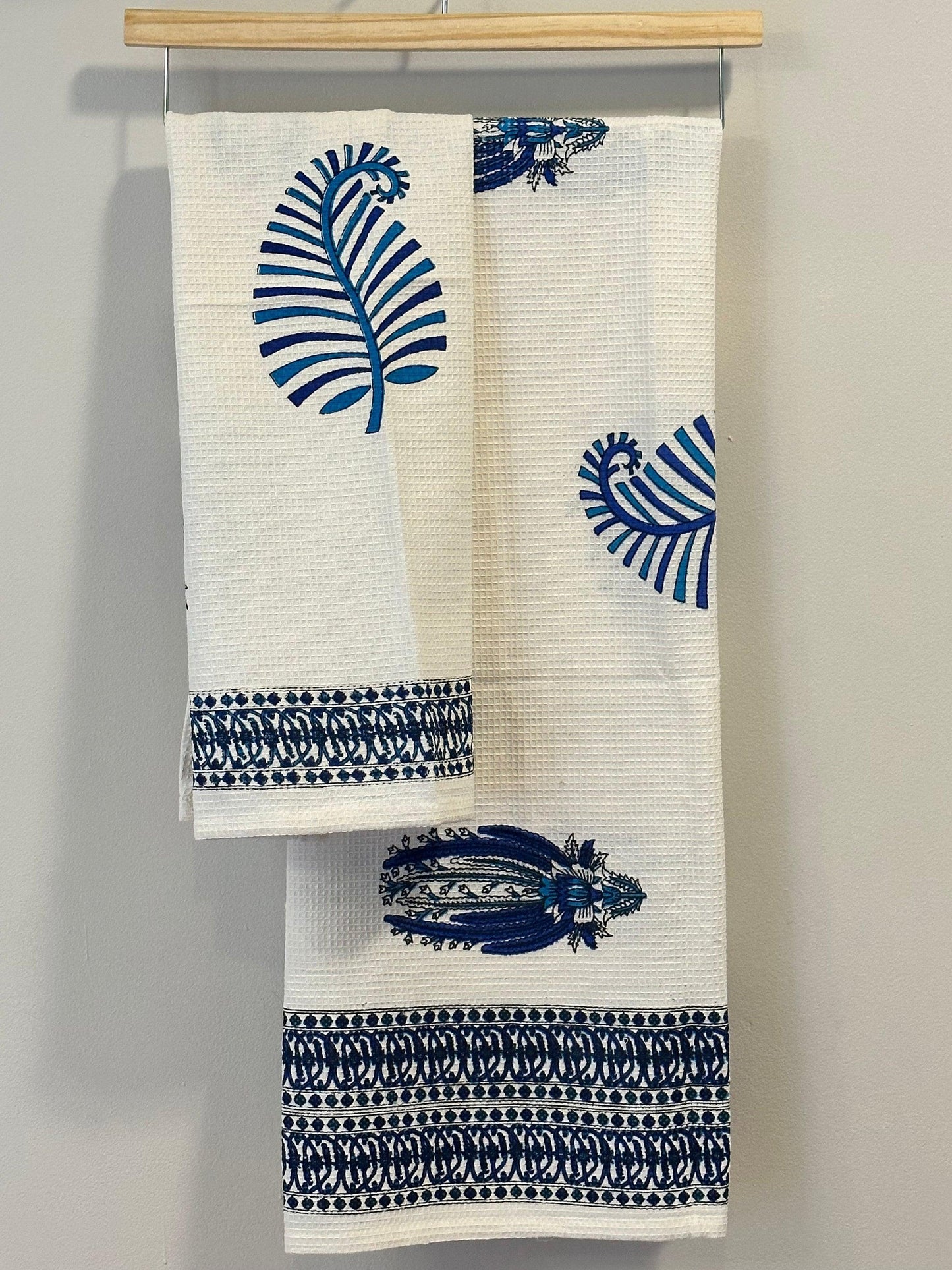 Hand Block Printed Bath Towel - DewDropHues