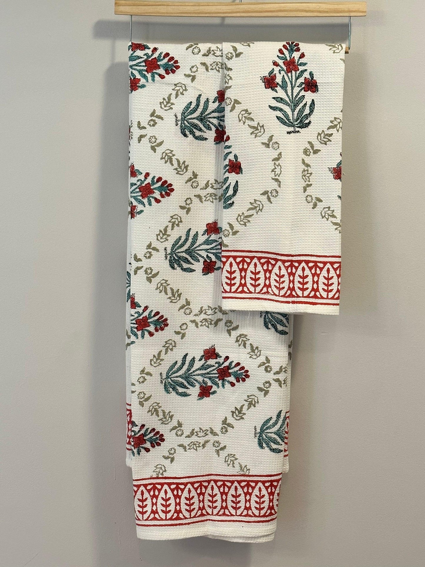 Hand Block Printed Bath Towel - DewDropHues