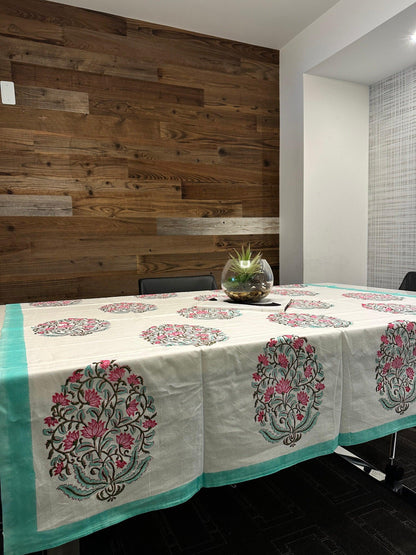 Serene Lotus Square Table Cloth - DewDropHues