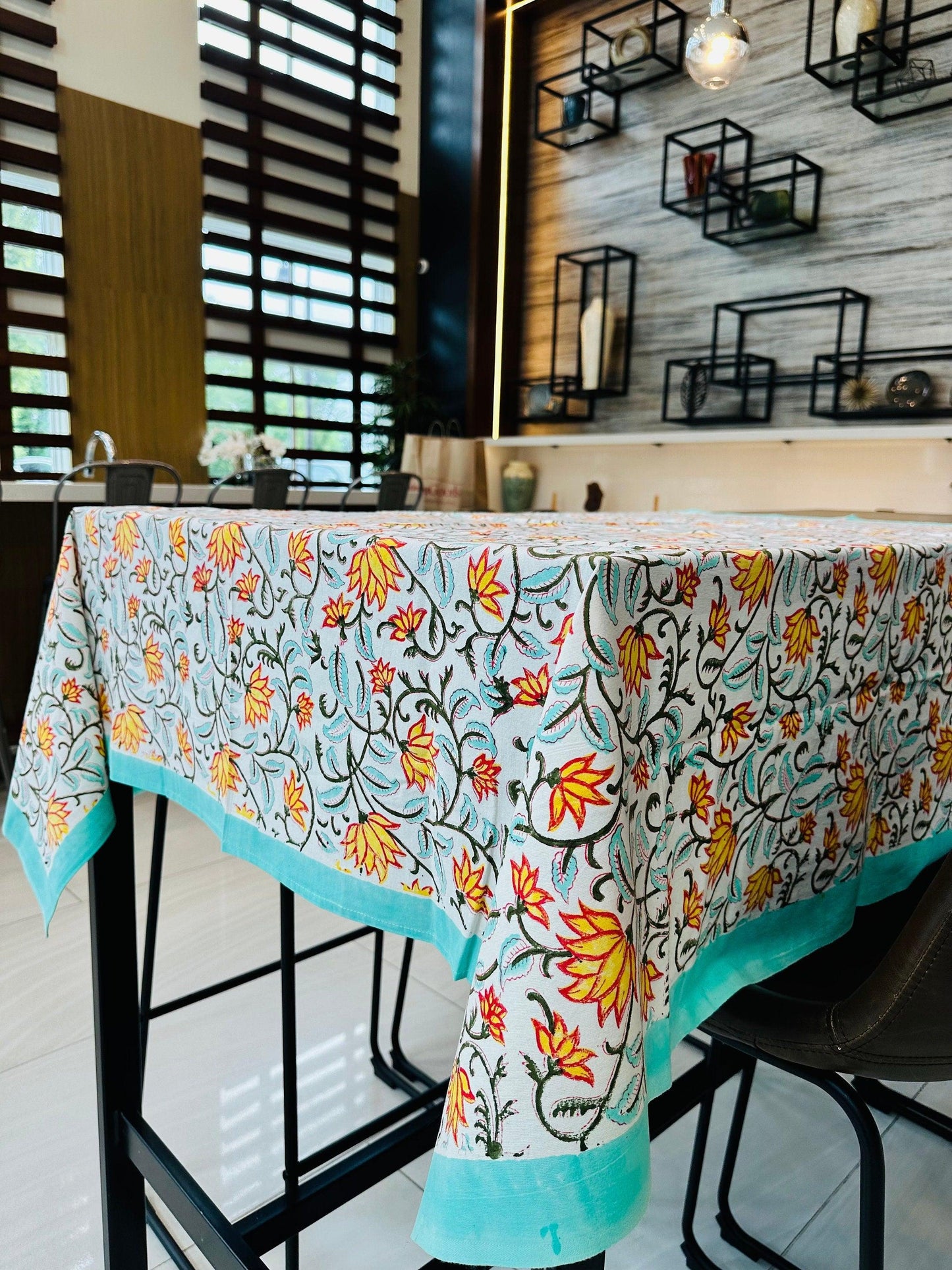 Timeless Lotus Square Table Cloth - DewDropHues