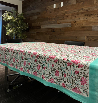 Timeless Lotus Square Table Cloth - DewDropHues