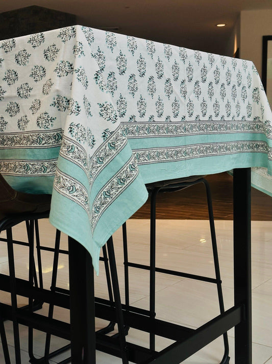 Petite Flowers Cotton Tablecloth - DewDropHues